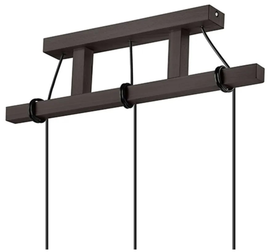 Черно висящо осветително тяло Leon - LAMKUR