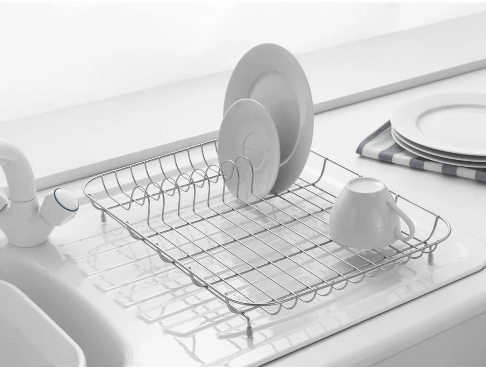 Ниска хромирана телена миялна машина, 43 x 33 x 7 cm - Addis