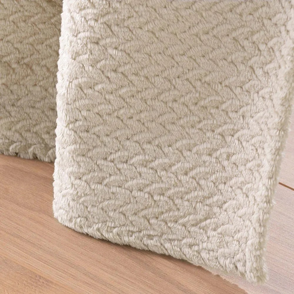 Бежово перде от микрофланела 140x240 cm Flanela – douceur d'intérieur