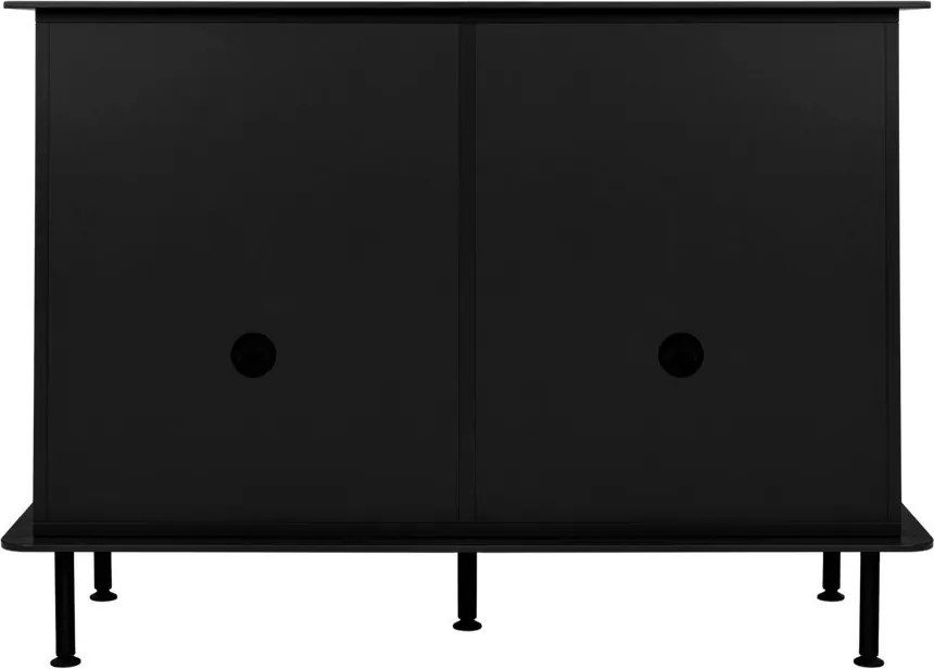 Черен скрин с отвор за кабели 120x88x50 cm Suumo – noo.ma