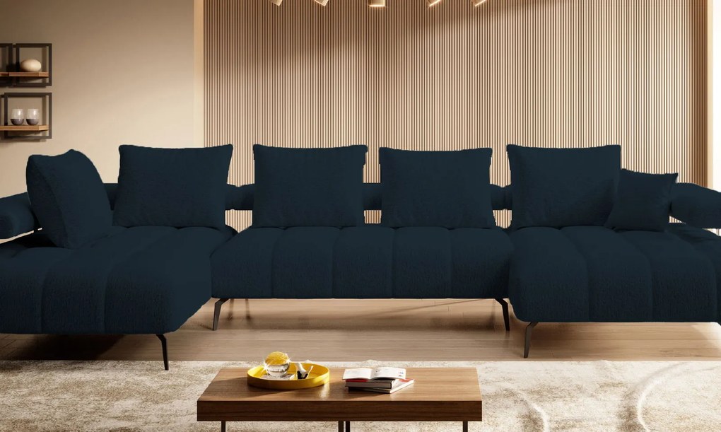 Ъглов диван Магнито Плюс-тъмен сив-десен