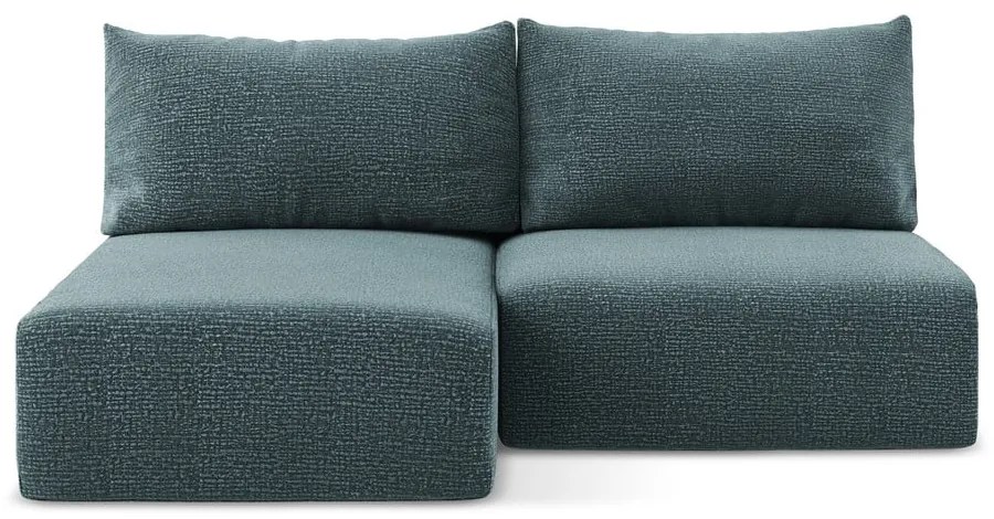 Тюркоазен разтегателен ъглов диван с място за съхранение (ляв ъгъл) Kalena – Makamii