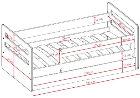 Детско легло Tomi-180 x 80