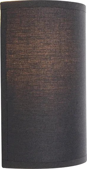 Модерна стенна лампа черна и златиста - Simple Drum