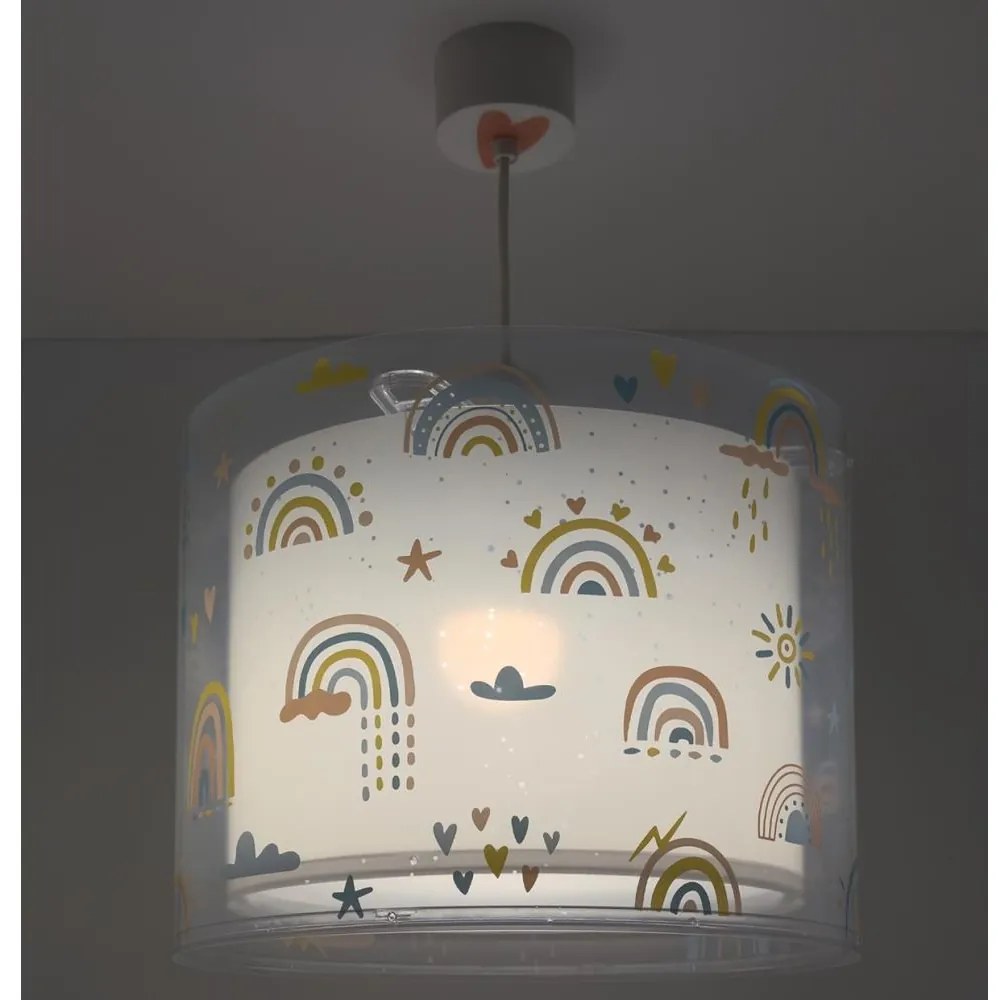 Dalber 41192 - Детски полилей RAINBOW 1xE27/15W/230V пъстроцветен