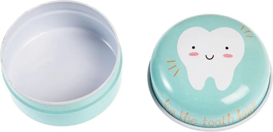 Светлозелена калаена кутия Tooth Fairy - Rex London