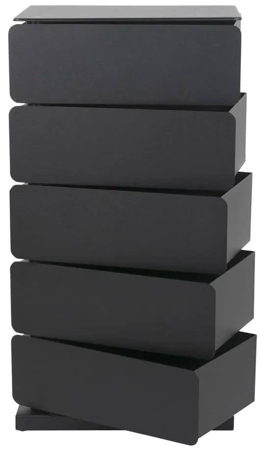Черен метален скрин 37x72,5 cm Joey - Spinder Design