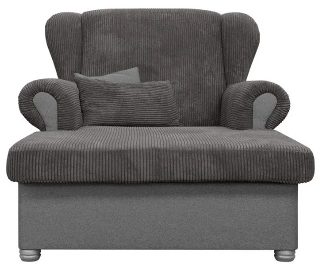 Кафяво-сив шезлонг от рипсено кадифе Lord – Ropez