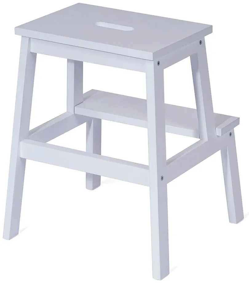 Бяла табуретка от каучуково дърво Corg - Bonami Essentials