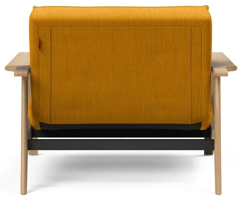 Оранжев сгъваем фотьойл с дървени подлакътници Splitback - Innovation