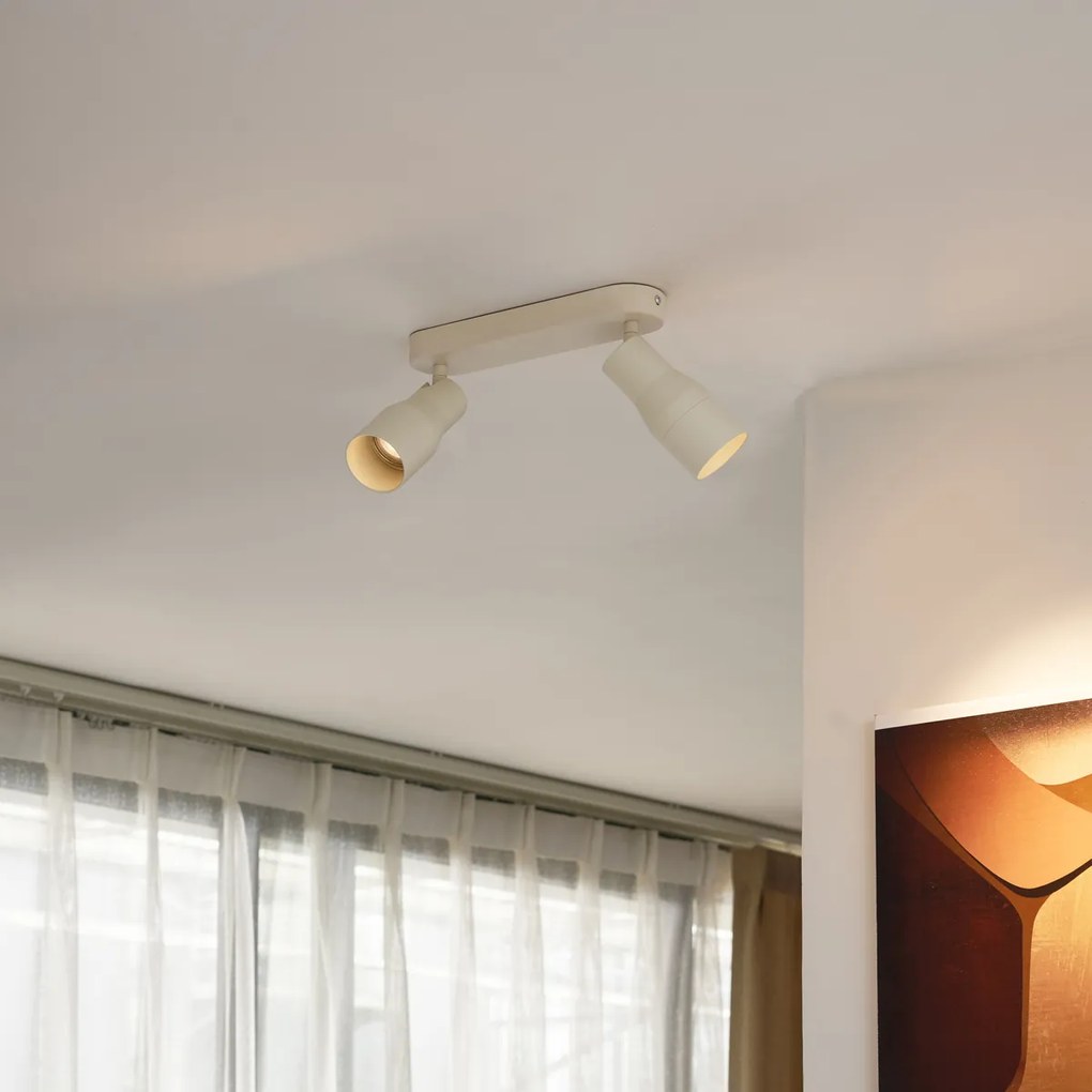 Кръгъл таванен прожектор бежов GU10 50mm 2-светлинен - Stanley