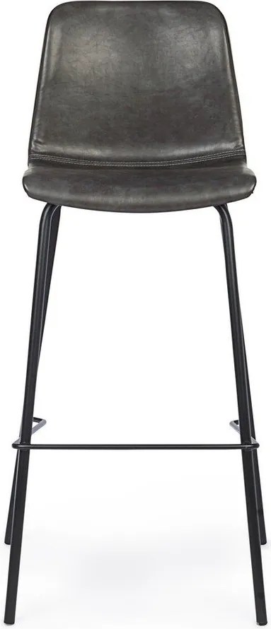 Тъмносив тапициран бар стол (височина на седалката 75 cm) Kyra – Bizzotto