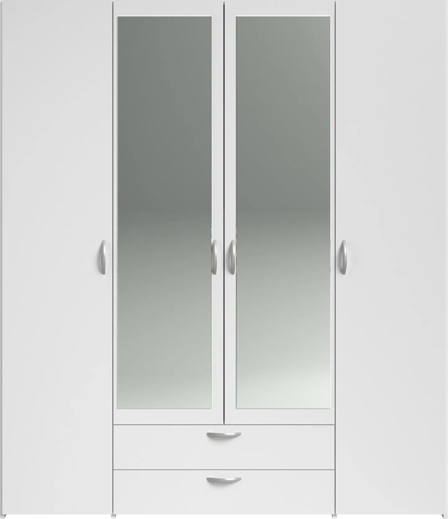 Гардероб Dorm 4-door с огледало-Leuko