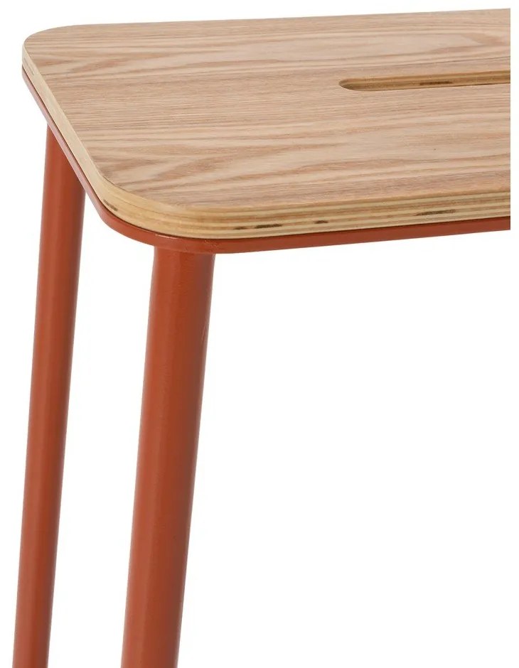 Бар столове в комплект 2 бр. в тухлен цвят (височина на седалката 65 cm) Abba – Marckeric