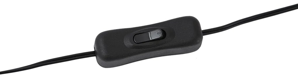 Japandi настолна лампа черна с бежов ленен абажур 21,5 см - Nami