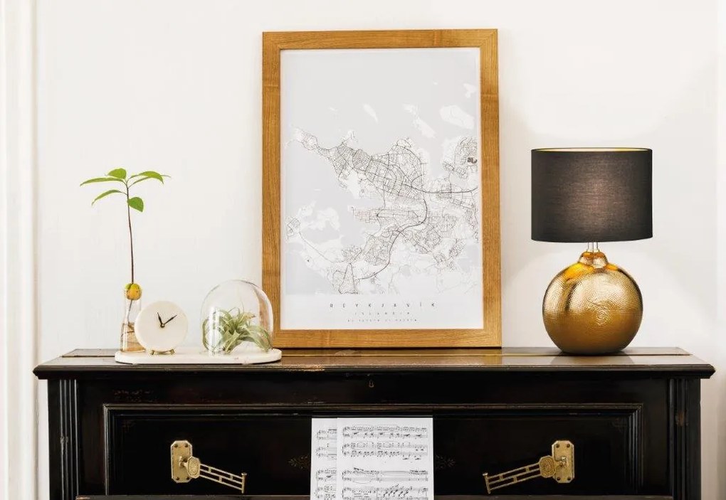 Настолна лампа F&H Foro-34φ 17β 53ψ cm-Bronze-Black