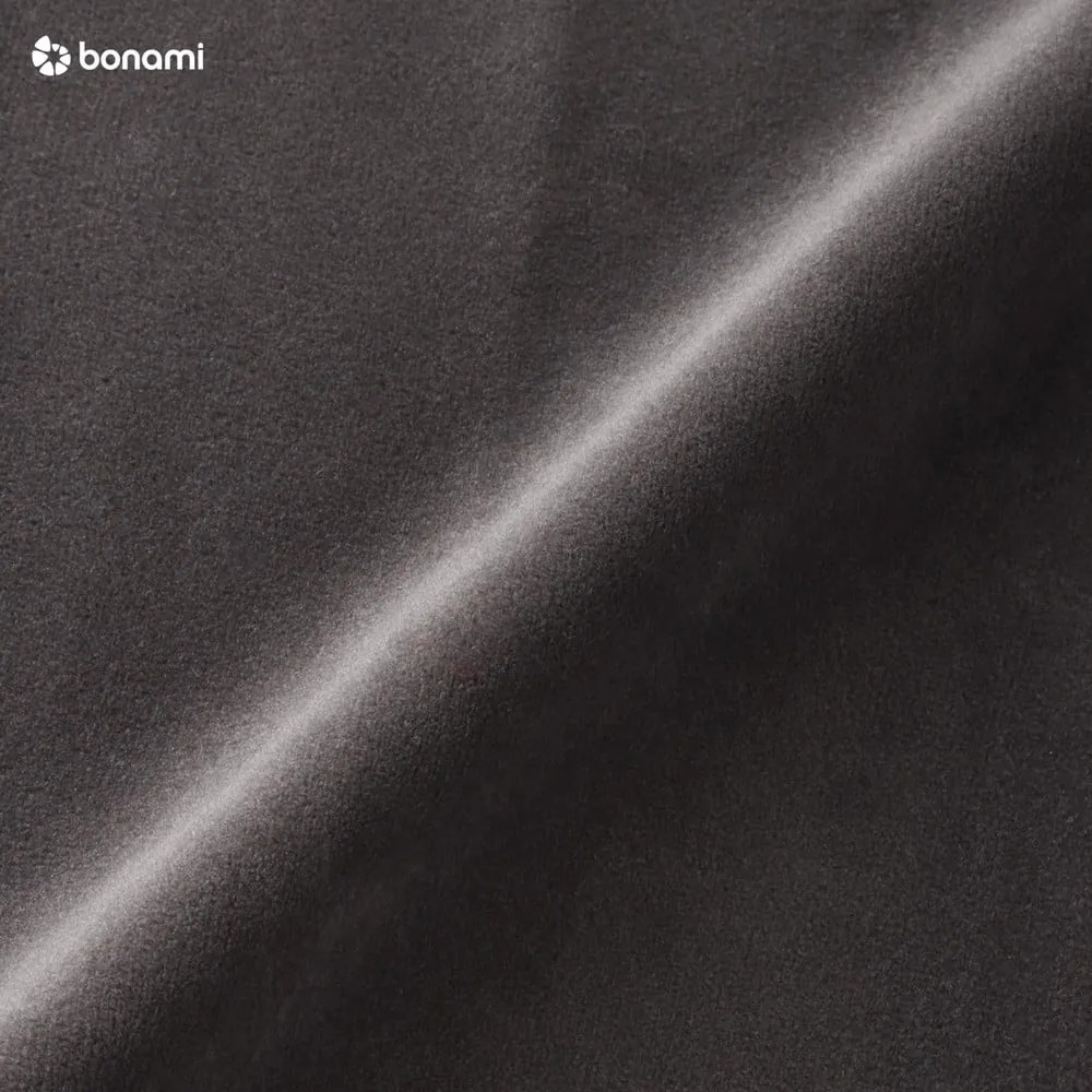 Отоман от тъмносиво кадифено, 100 x 80 cm Vienna - Cosmopolitan Design