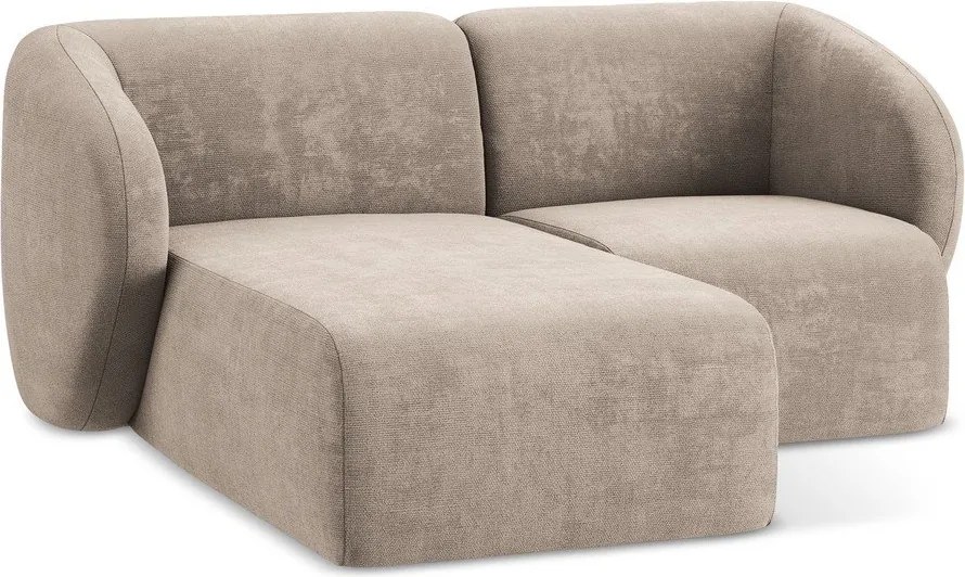 Светлокафяв шенилов ъглов диван (ляв ъгъл) Lani – Makamii