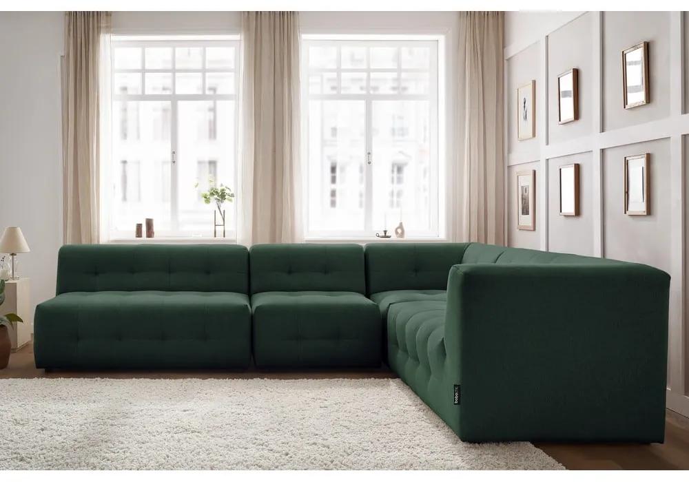 Тъмнозелен ъглов диван (десен ъгъл) Kleber - Bobochic Paris