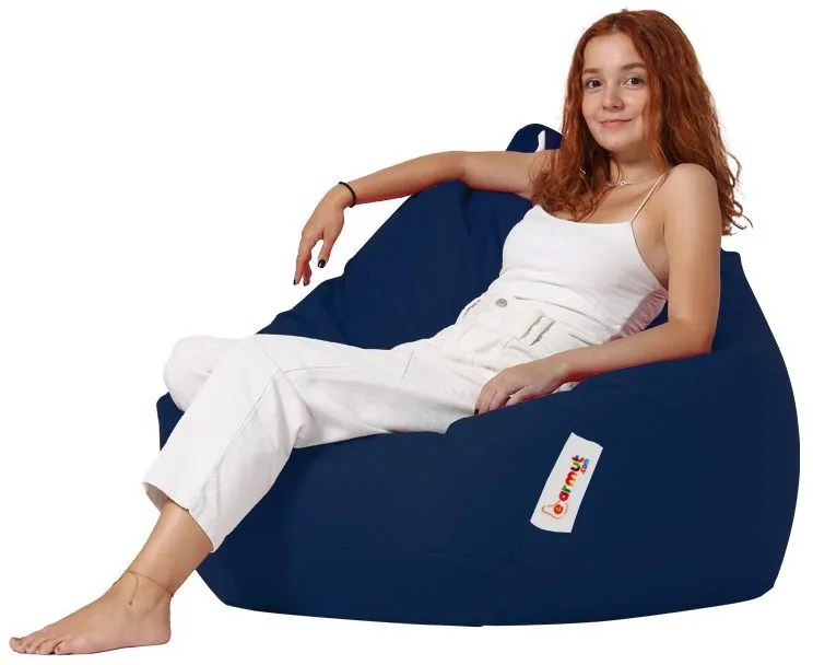 Градински пуф Premium XXL, цвят Тъмно син