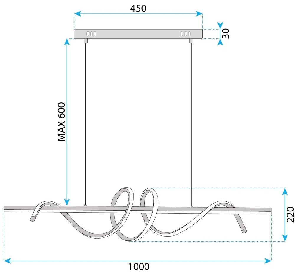 Висяща LED лампа G065-CP Gold