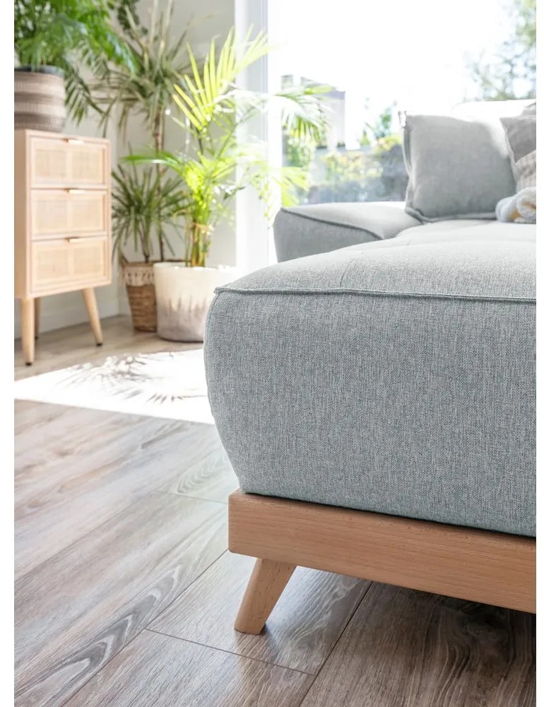 Светлосив разтегателен диван променлив ъглов диван Dazzling Daisy - Miuform