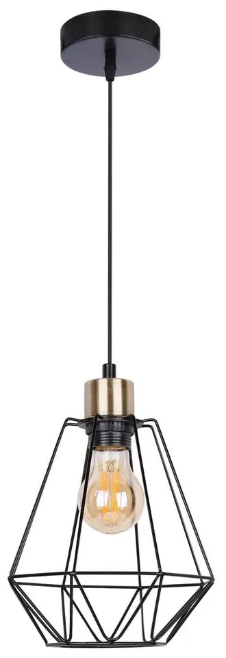 Черно метално висящо осветително тяло ø 19 cm Primo - Candellux Lighting