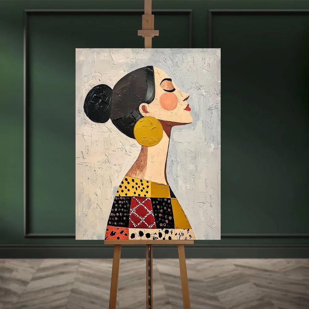 Картина с ръчно изрисувани елементи 70x100 cm Mae – Styler