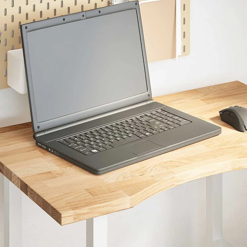4009012 vidaXL Плот на бюро 80x60x2,5 cm необработен масивен дъб правоъгълна
