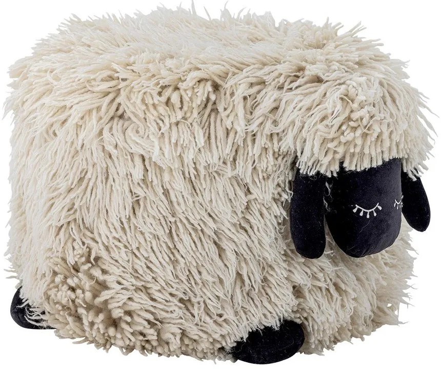 Кремав вълнен детски пуф Dolly – Bloomingville Mini