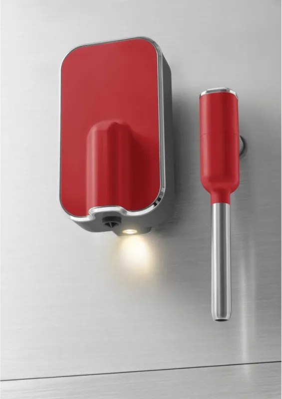 Еспресо машина SMEG Collezione BCC02RDMEU, 1350 W, 19 bar, 1.4 л, 8 функции, Вградена мелачка, Дюза за пара, Червен