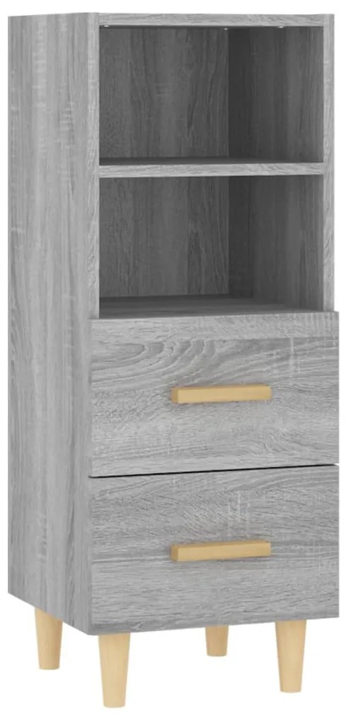 817415 vidaXL Сайдборд, сив сонома, 34,5x34x90 см, инженерно дърво