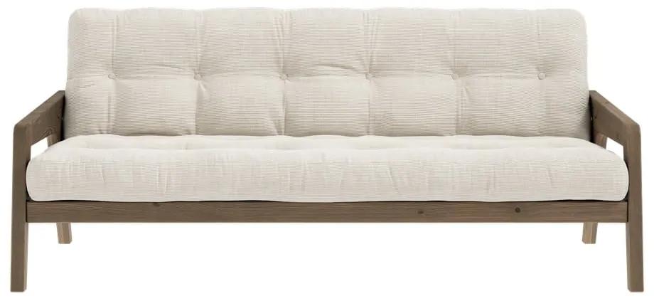 Бежов велурен разтегателен диван 204 cm Grab - Karup Design