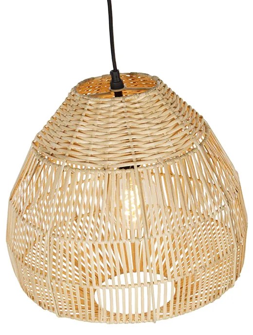 Рустикална висяща лампа от ратан 41 см - Bishop
