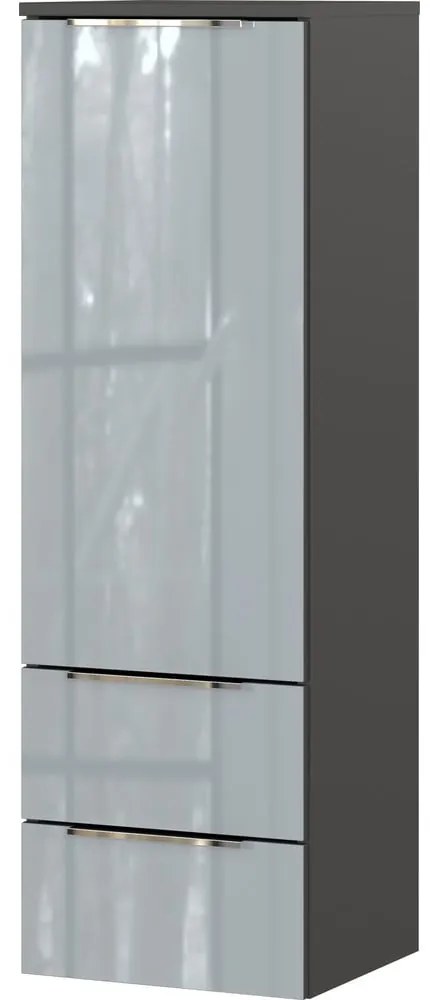 Сив висок висящ шкаф за баня 36x111 cm Vasio - Germania