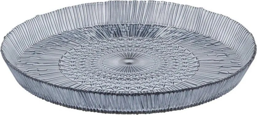 Синя стъклена чиния за сервиране ø 30 cm Kusintha - Bitz