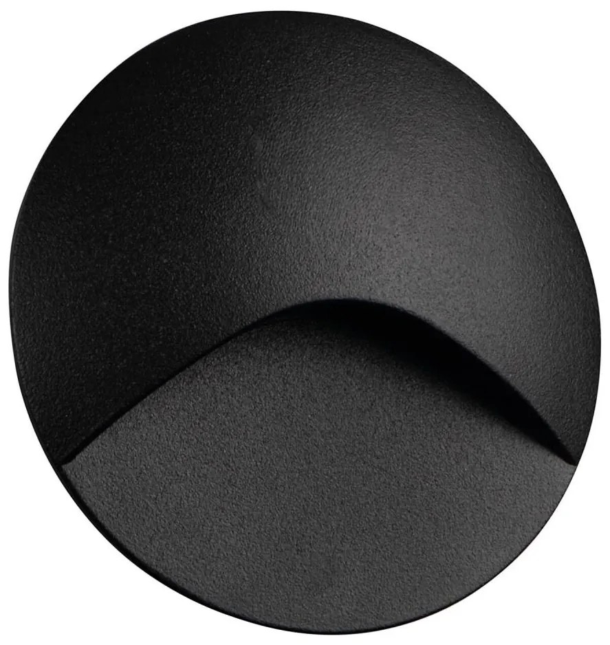 Kanlux 39121 - LED стълбищно осветително тяло EXIN LED/2,5W/230V 3000K IP65 черно, кръгло