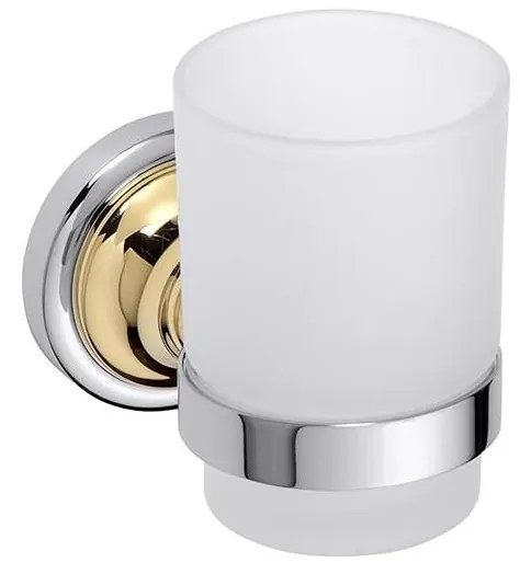 Държач за четки за зъби 7x9,5 cm сребрист/златист