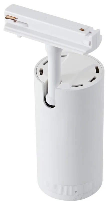 Модерен прожектор бял за релсова осветителна система 1-фазна вкл. LED въртящ се и накланящ се - Iconic Zoom