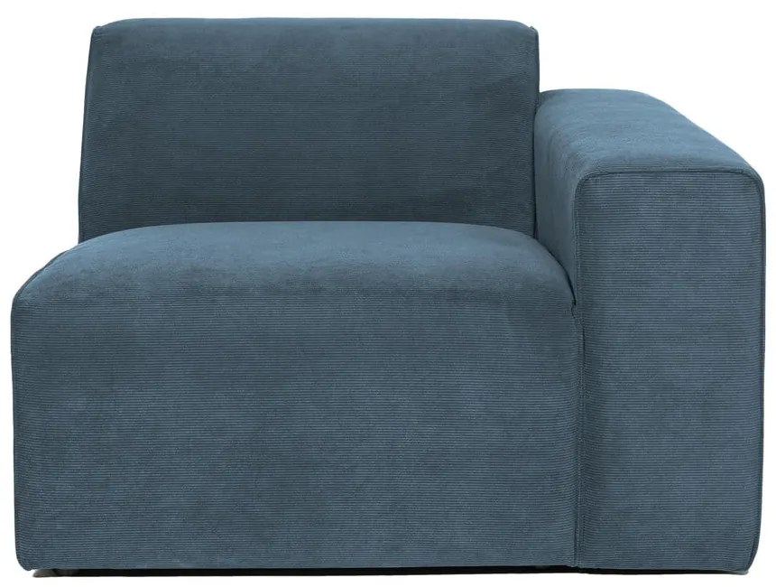 Син модулен диван от рипсено кадифе (десен ъгъл) Sting – Scandic