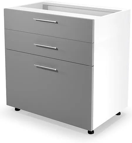 Долен шкаф Vento D3S-80/82 80см Светло сив гланц