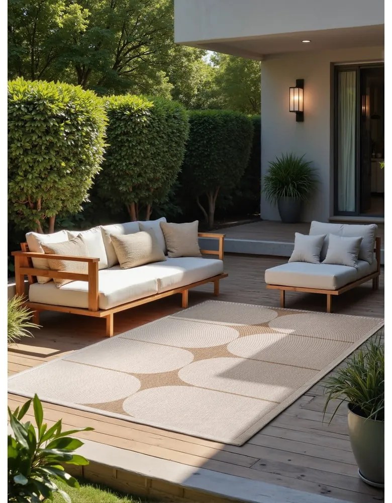 Килим за открито и закрито в цвят слонова кост и бежово 120x170 cm Duet Bowen – NORTHRUGS