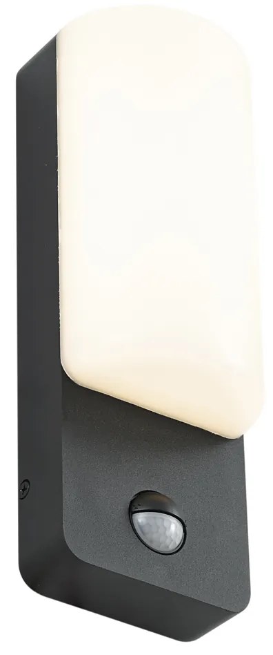 Външна стенна лампа черна със сензор за движение, включително LED - Shift