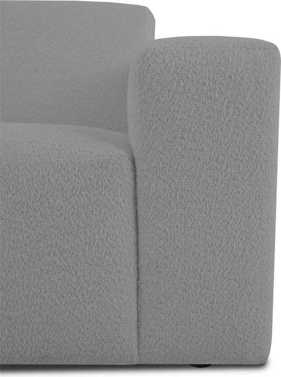 Сив ъглов диван от букле ("U" форма) Roxy – Scandic