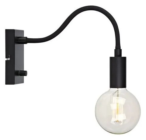 Черна стенна лампа Raw – Markslöjd