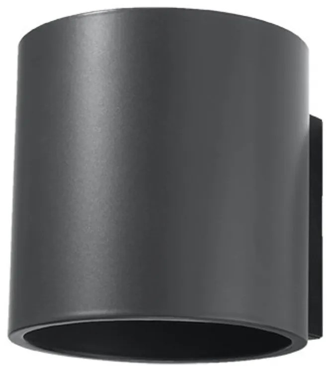 Тъмносива стенна лампа ø 10 cm Roda – Sollux