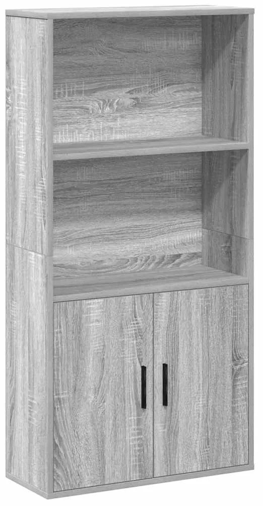 860423 vidaXL Библиотека, сив сонома, 60x24x120 см, инженерно дърво