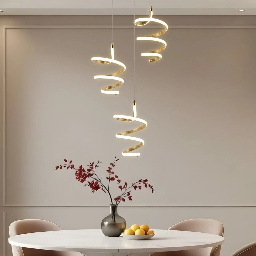 Висяща LED лампа G075-3CPR Gold