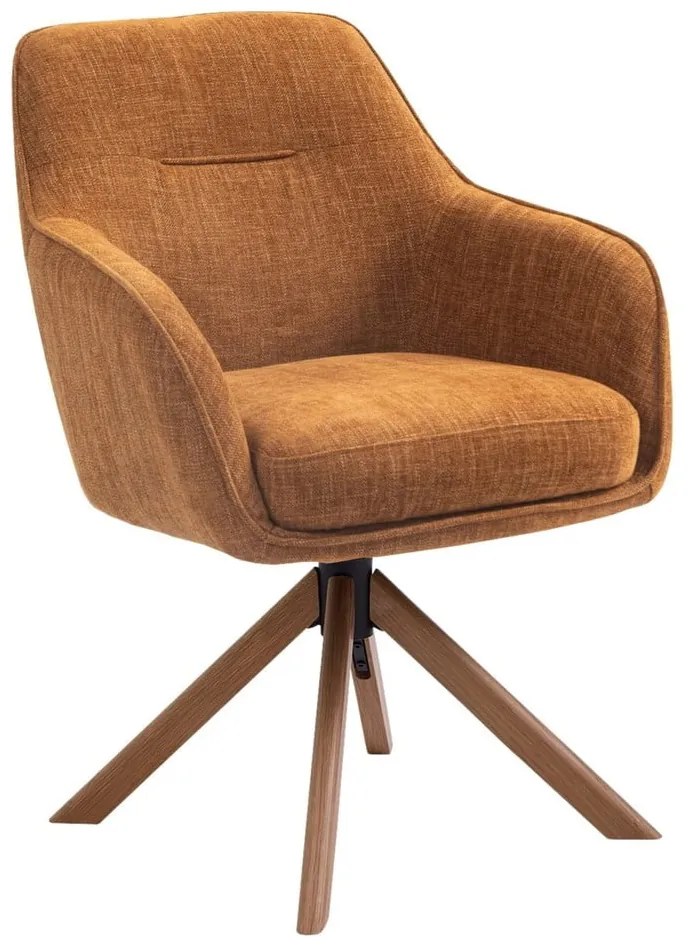 Оранжеви тапицирани трапезни столове в комплект 2 бр. Avola – Unique Furniture