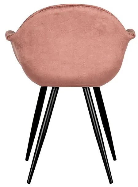 Светлорозови кадифени трапезни столове в комплект от 2 броя Forli - LABEL51
